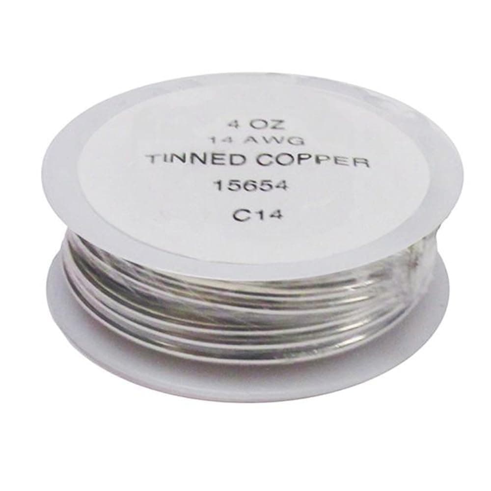 14 Gauge Solderable Tinned Copper Wire 4oz.Spool for Glass Art & Other Crafts