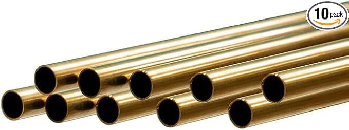 10Pack Value Brass Outer Tube 3/32"Dia.Great for Glass Jewelry Box Hinges & Other Crafts
