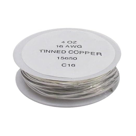 16 Gauge Solderable Tinned Copper Wire 4oz.Spool for Glass Art & Other Crafts