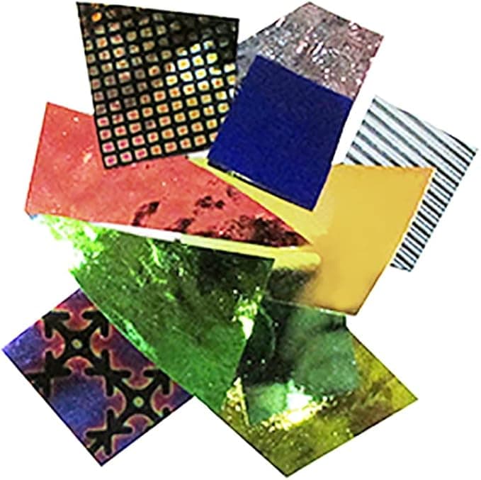 CBS Dichroic Assorted Glass Jewelry Pack Thin Black 1/4lb.Bag 96coe