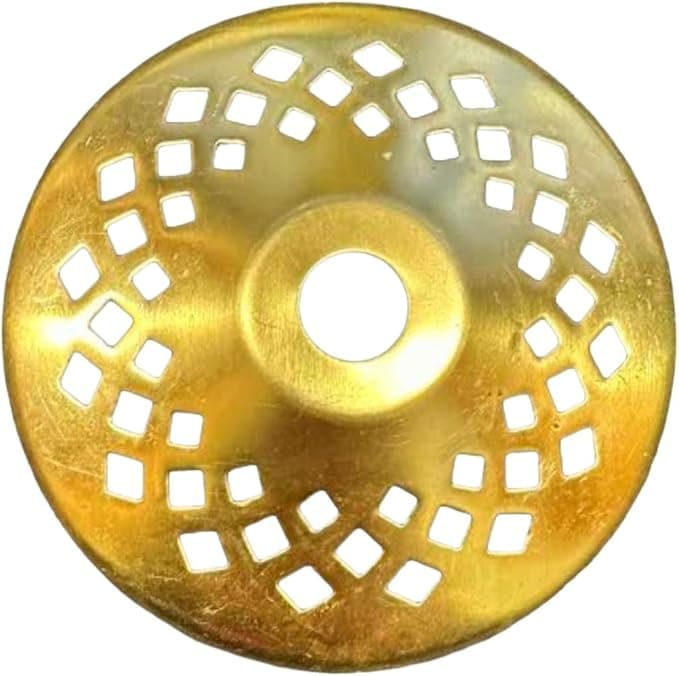 3"Round Perforated Solid Brass Vase Cap for Lamp Fixtures & Many Crafts