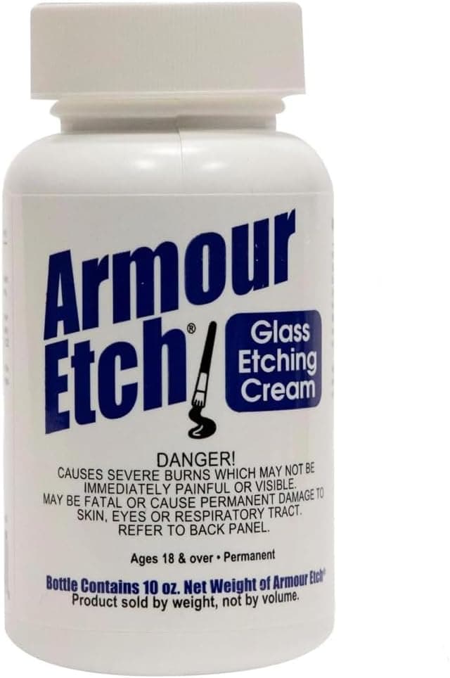 Armour Glass Etching Cream 10oz. - Steric Resources detail