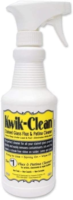 Kwik Clean Flux & Patina Cleaner, Non-Toxic Cleaner for Glass Projects 16oz. - Steric Resources